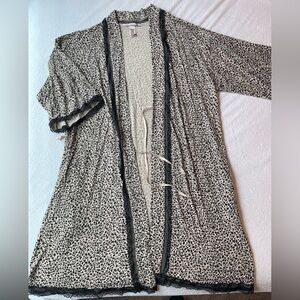 Leopard Modal Lace Trim Robe